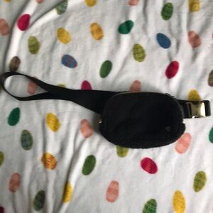 Lululemon limited edition black fuzzy belt bag